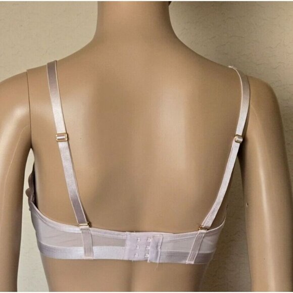 SOMA Lightest Lift Mesh Plunge Bra Lined Underwire lined beige size 34DD - Picture 3 of 4